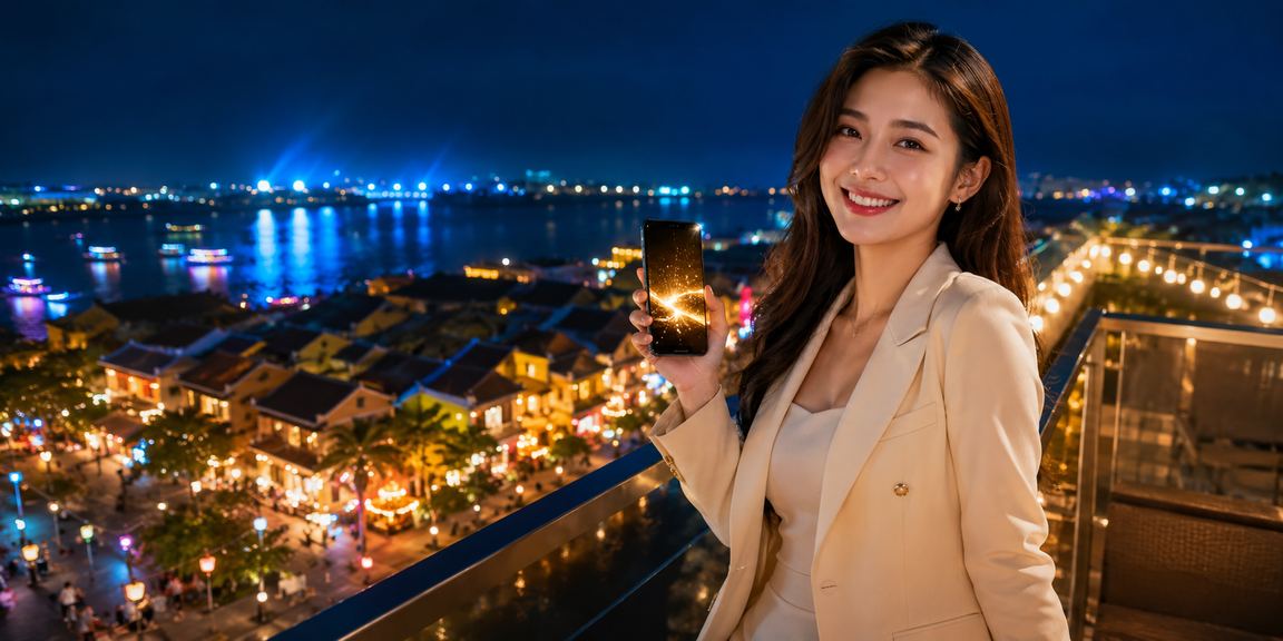 Khung cảnh đèn lồng Hội An rực rỡ về đêm gợi lên không khí giải trí sôi động đặc trưng Việt Nam